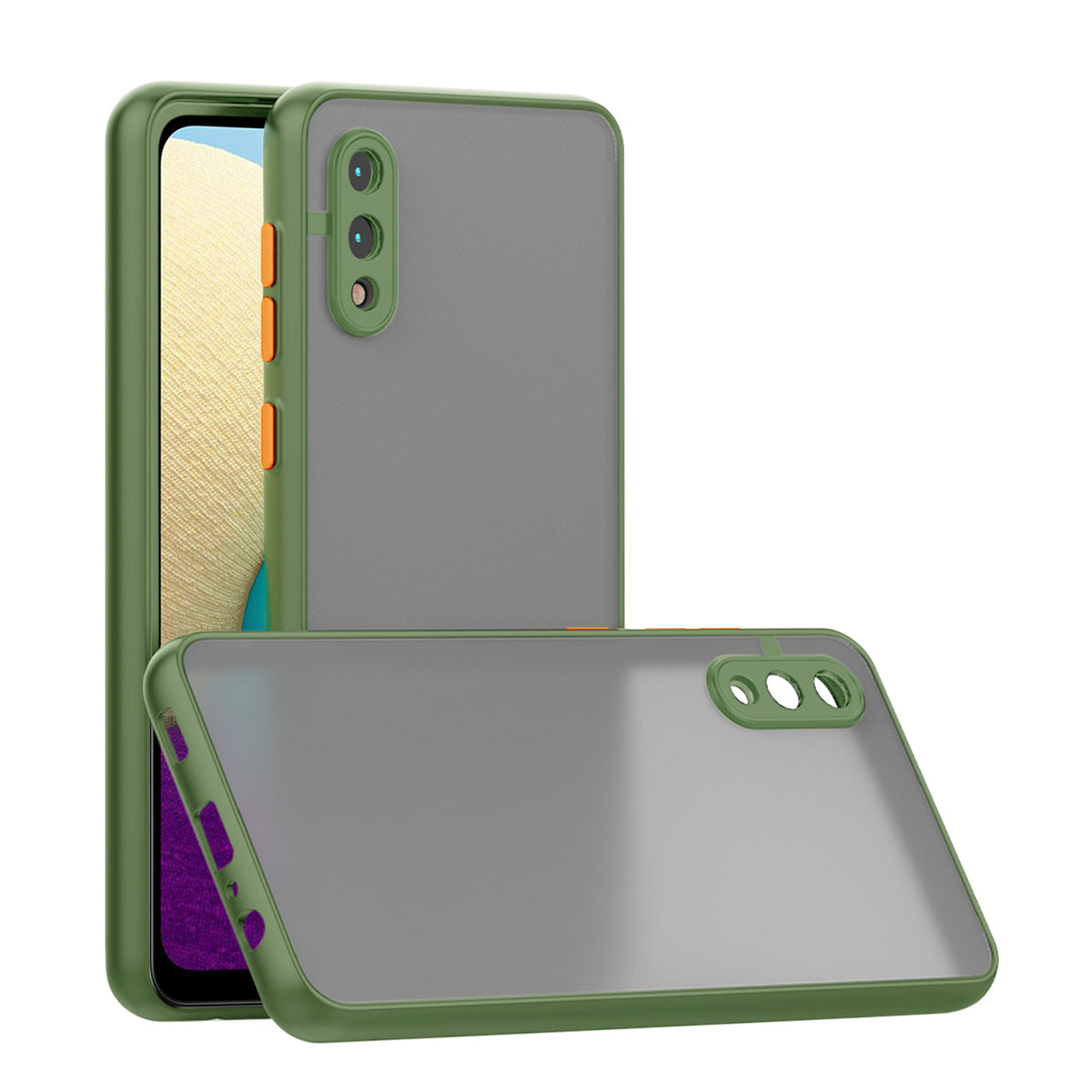Camera Protection Translucent Case For Samsung Galaxy A20 /M02 In Light Green - Shockproof & Reliable