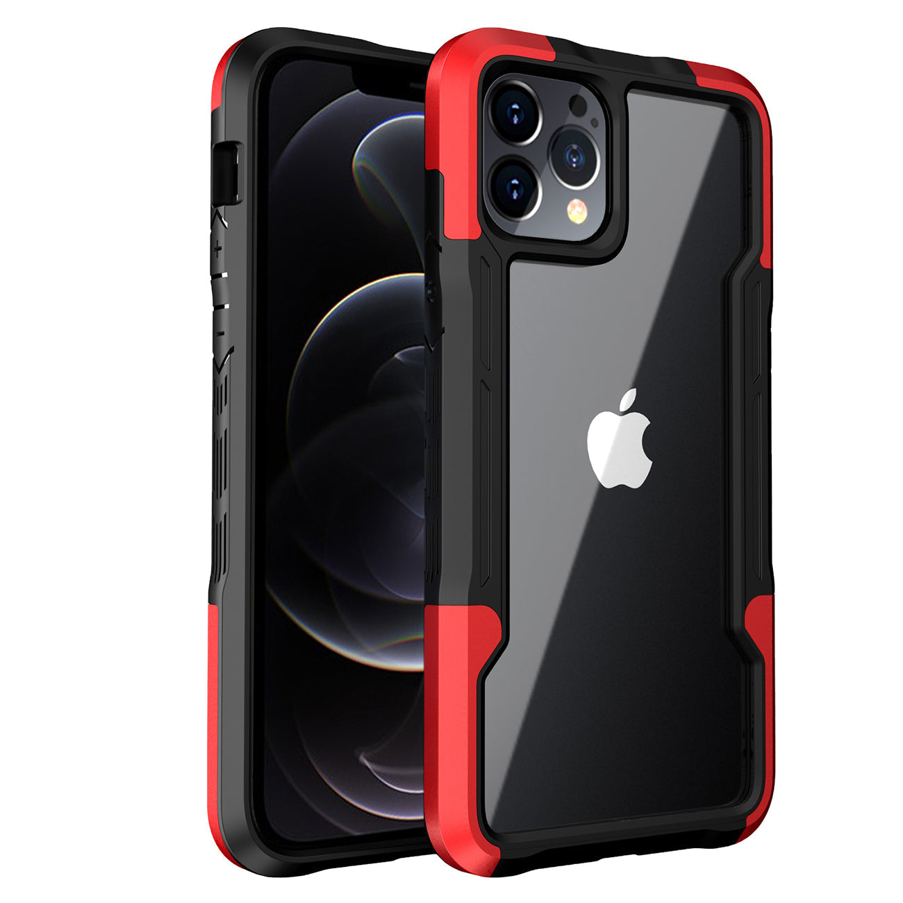 iPhone 12 Pro Compatible Shockproof Excellent Grip with Silky Feeling for Apple iPhone 12 Pro Max In Red - Shockproof Protection by