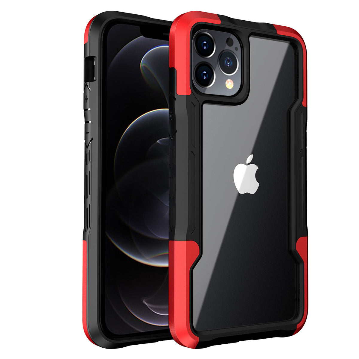 iPhone 12 Pro Compatible Shockproof Excellent Grip with Silky Feeling for Apple iPhone 12 Pro Max In Red - Shockproof Protection by