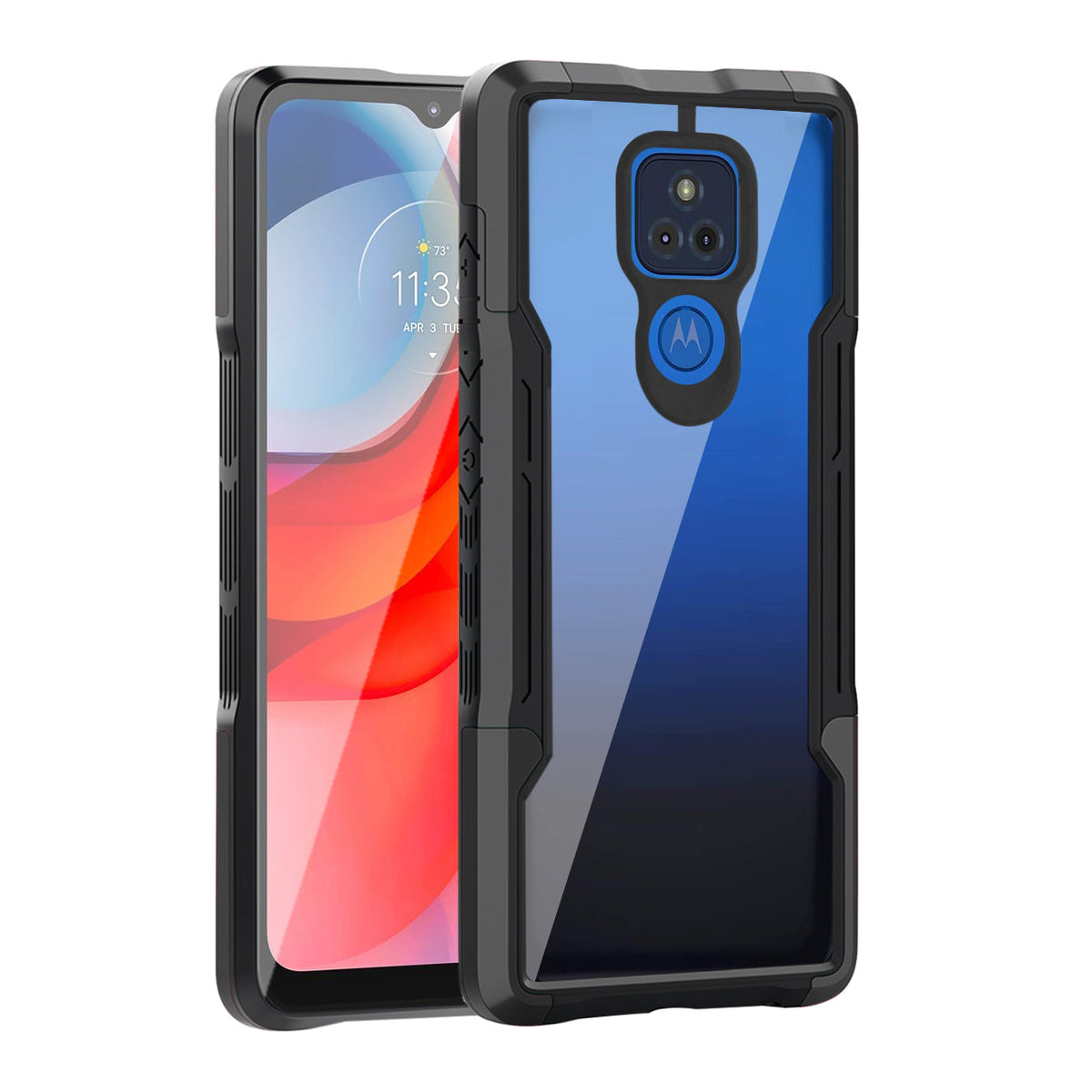 Shockproof Excellent Grip with Silky Feeling for Moto G Play 2021 In Black - Shockproof & Reliable