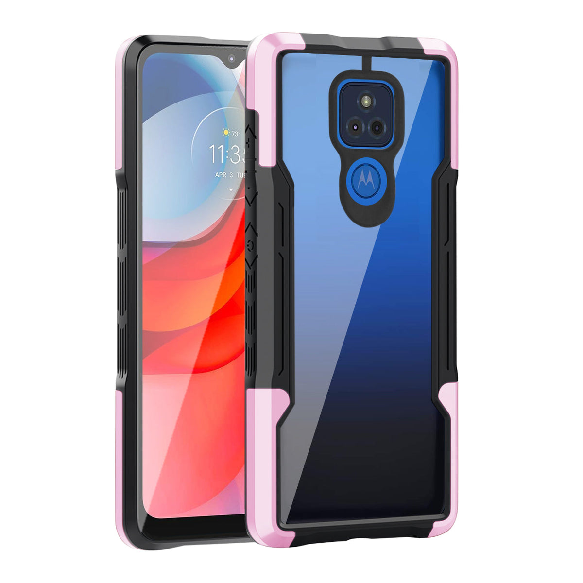 Shockproof Excellent Grip with Silky Feeling for Moto G Play 2021 In Pink - Durable & Reliable