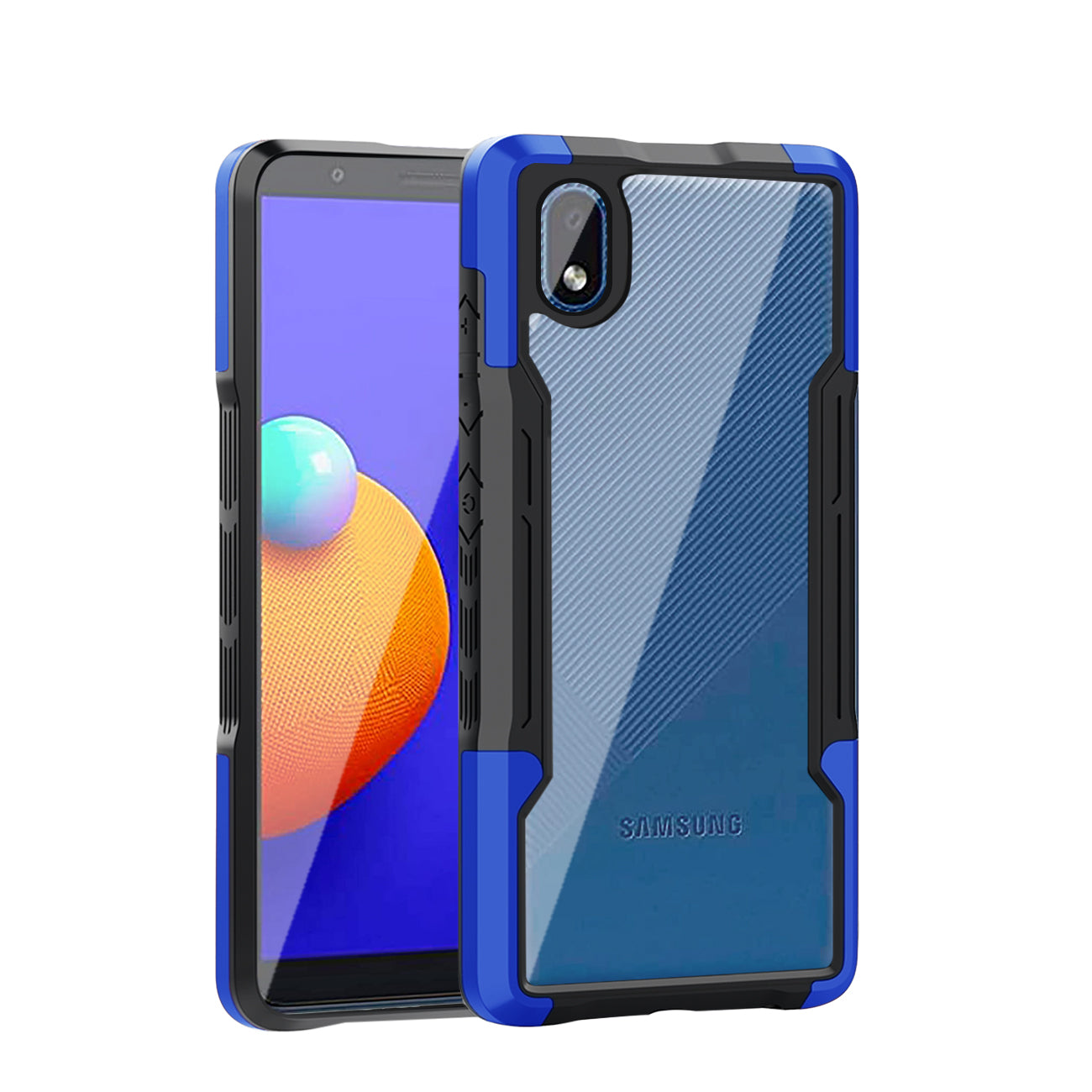 Shockproof Excellent Grip with Silky Feeling for Samsung Galaxy A01 Core In Blue - Durable & Reliable