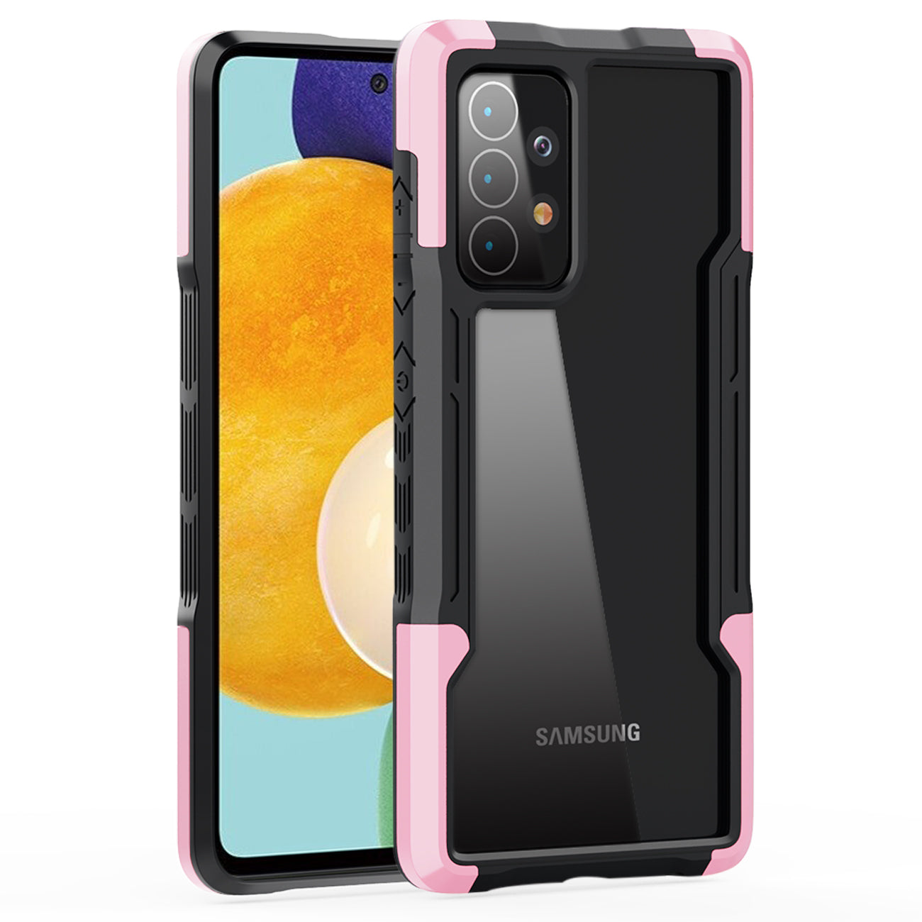 Shockproof Excellent Grip with Silky Feeling for Samsung Galaxy A52/5G In Pink - Heavy Duty & Reliable