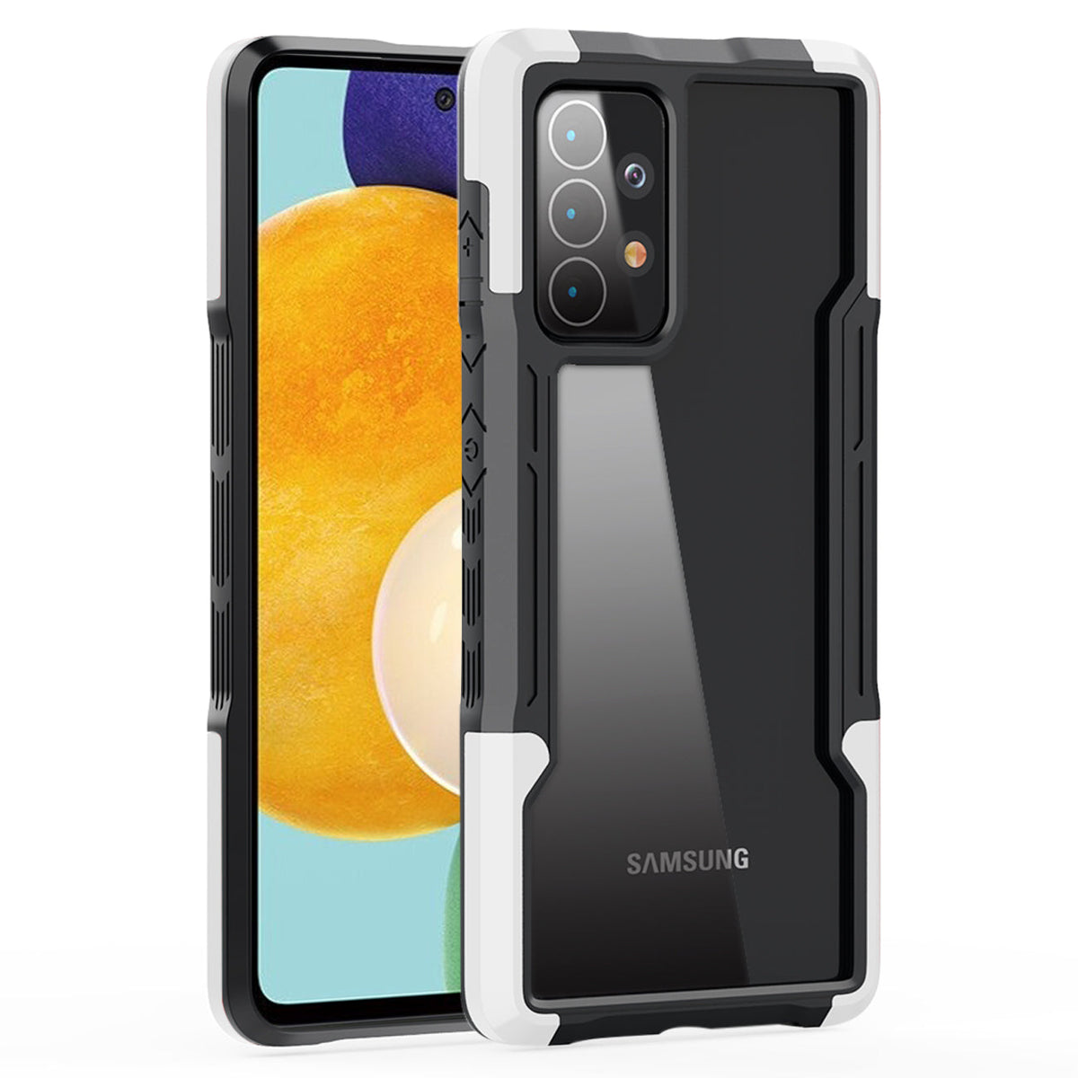 Shockproof Excellent Grip with Silky Feeling for Samsung Galaxy A52/5G In White - Crystal Clear & Reliable