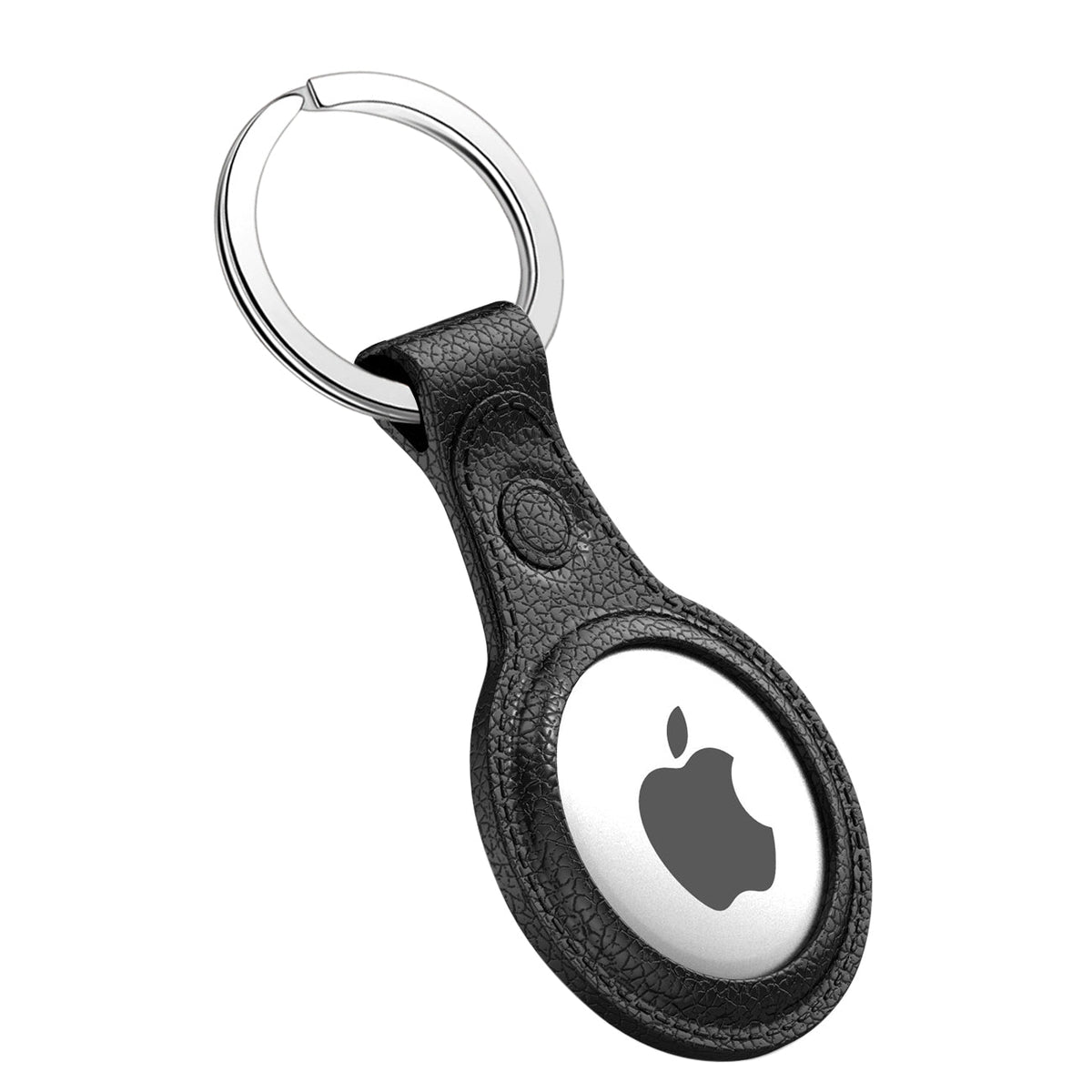 Leather Texture Silicone Case for Apple AirTag In Black - Ultra-Slim & Reliable