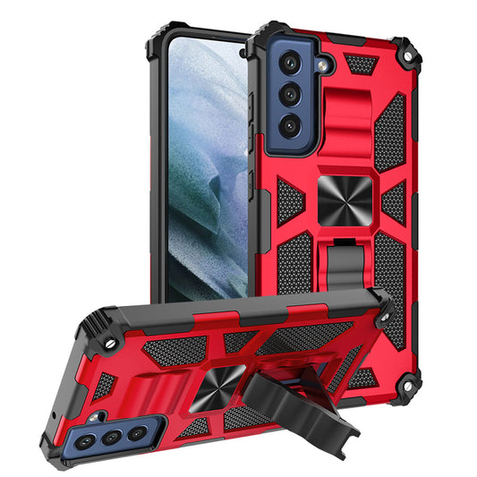 Built-in Kickstand TPU Case with Magnetic Mount for SAMSUNG GALAXY S22 PLUS in Red - Shockproof & Reliable