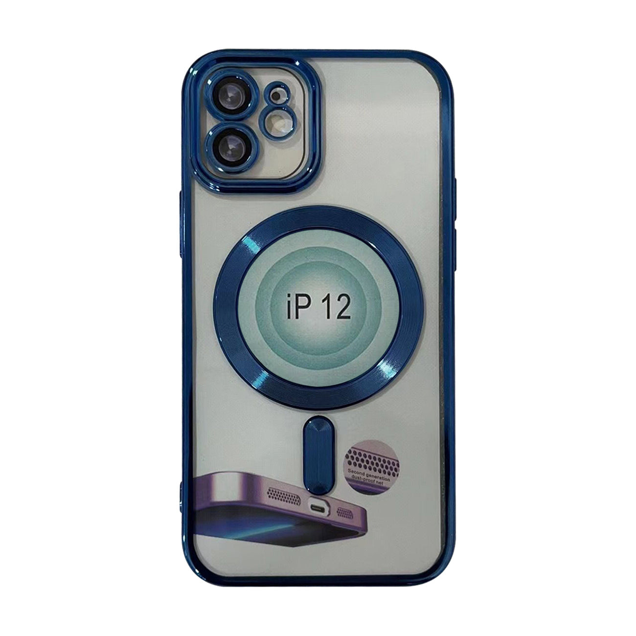 iPhone 14 Pro Compatible Magnetic Wireless Charging TPU Bumper Case For iPhone 14 Pro In Blue - Crystal Clear Protection by