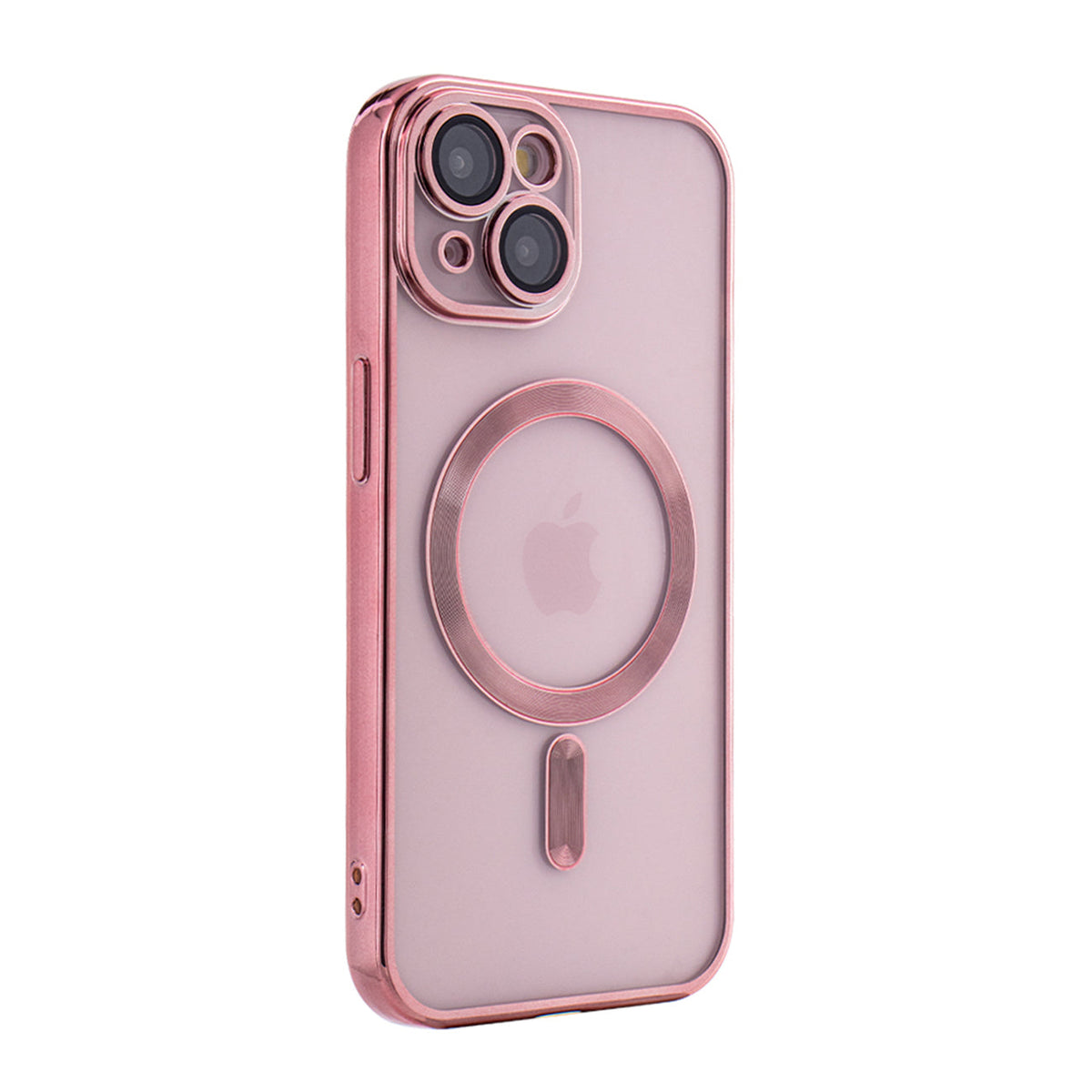 iPhone 15 Compatible Magnetic Wireless Charging TPU Bumper Case For iPhone 15 In Pink - Durable Protection by