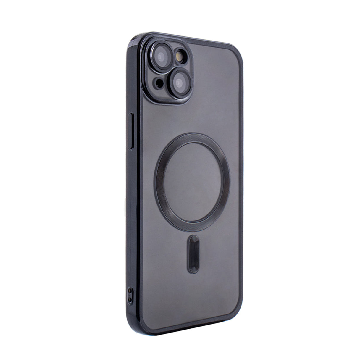 iPhone 15 PLUS Compatible Magnetic Wireless Charging TPU Bumper Case For iPhone 15 PLUS In Black - Heavy Duty Protection by