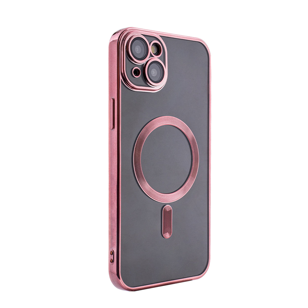 iPhone 15 PLUS Compatible Magnetic Wireless Charging TPU Bumper Case For iPhone 15 PLUS In Pink - Ultra-Slim Protection by