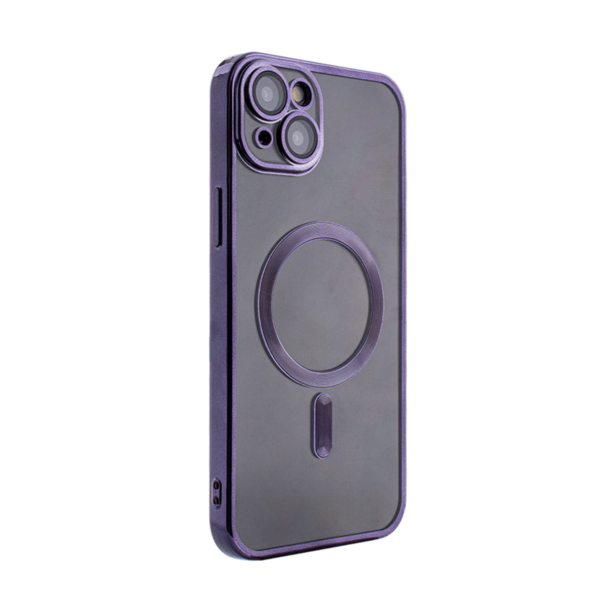 iPhone 15 PLUS Compatible Magnetic Wireless Charging TPU Bumper Case For iPhone 15 PLUS In Purple - Durable Protection by