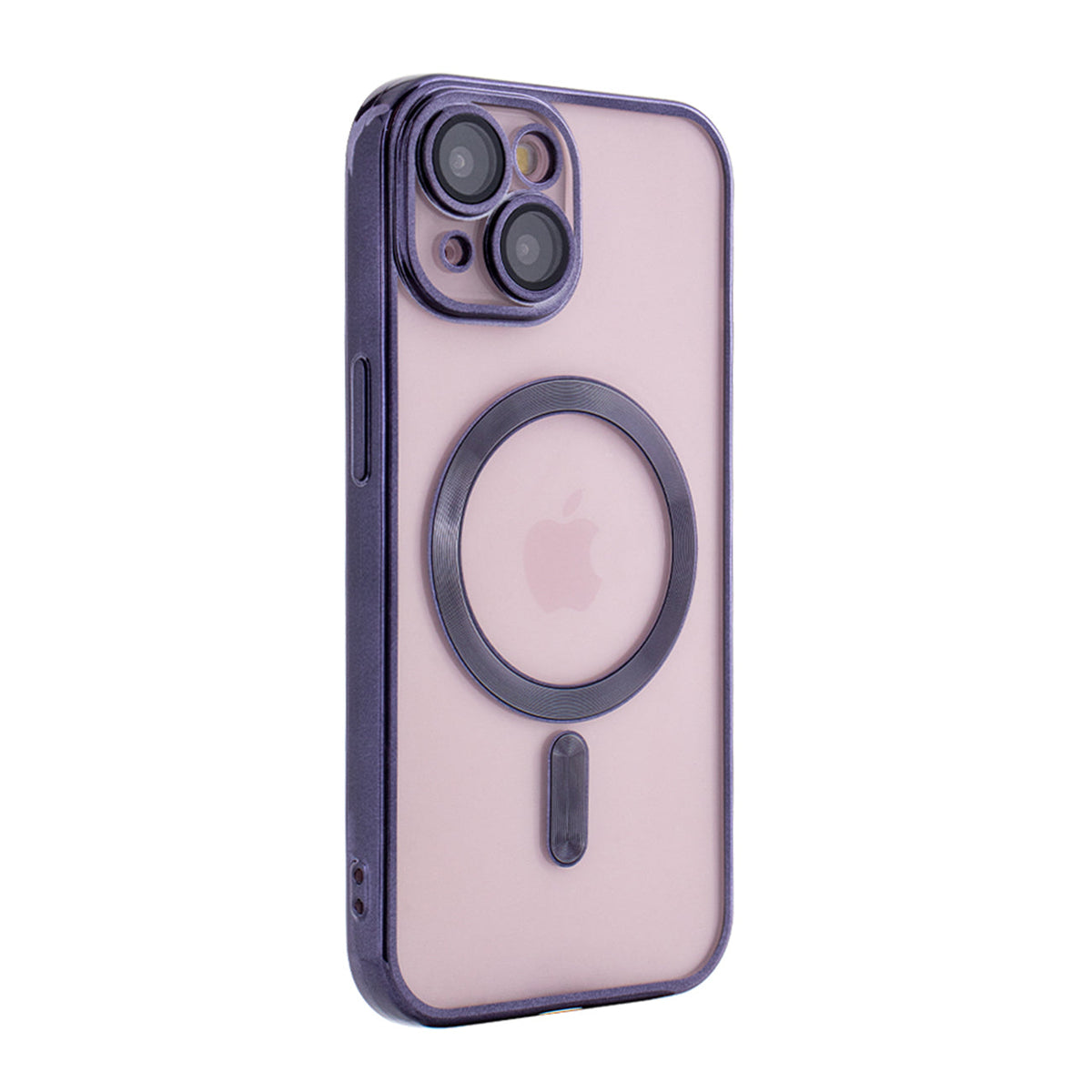 iPhone 15 Compatible Magnetic Wireless Charging TPU Bumper Case For iPhone 15 In Purple - Ultra-Slim Protection by