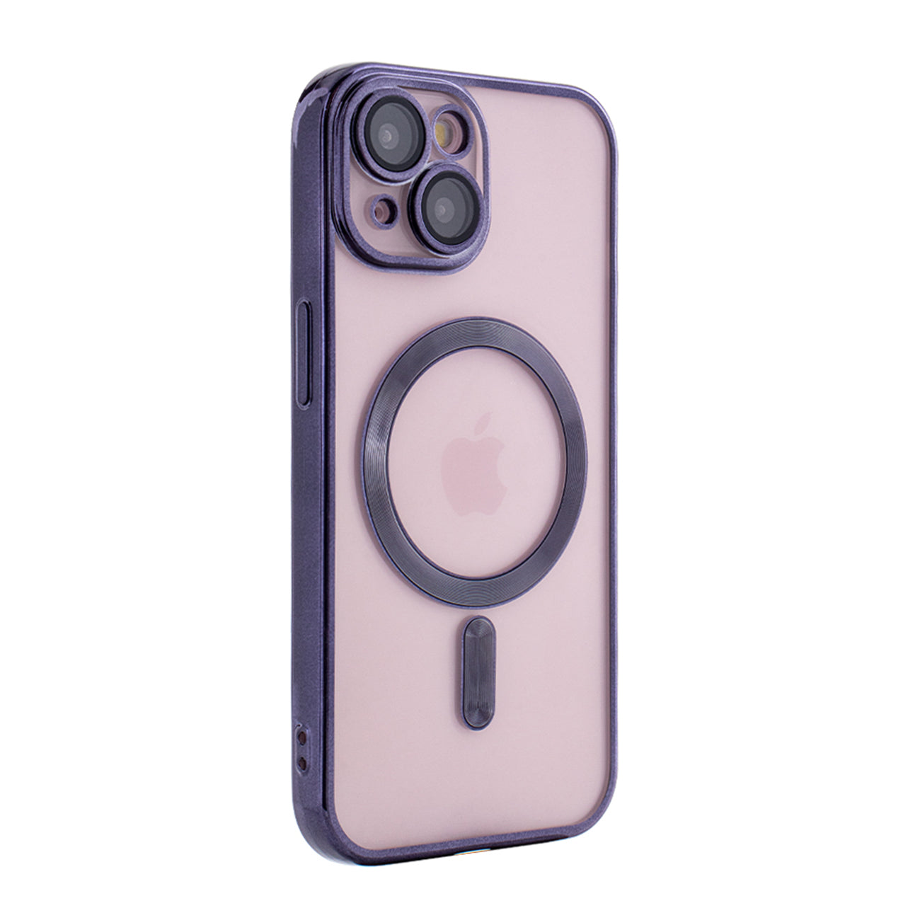 iPhone 15 Compatible Magnetic Wireless Charging TPU Bumper Case For iPhone 15 In Purple - Ultra-Slim Protection by