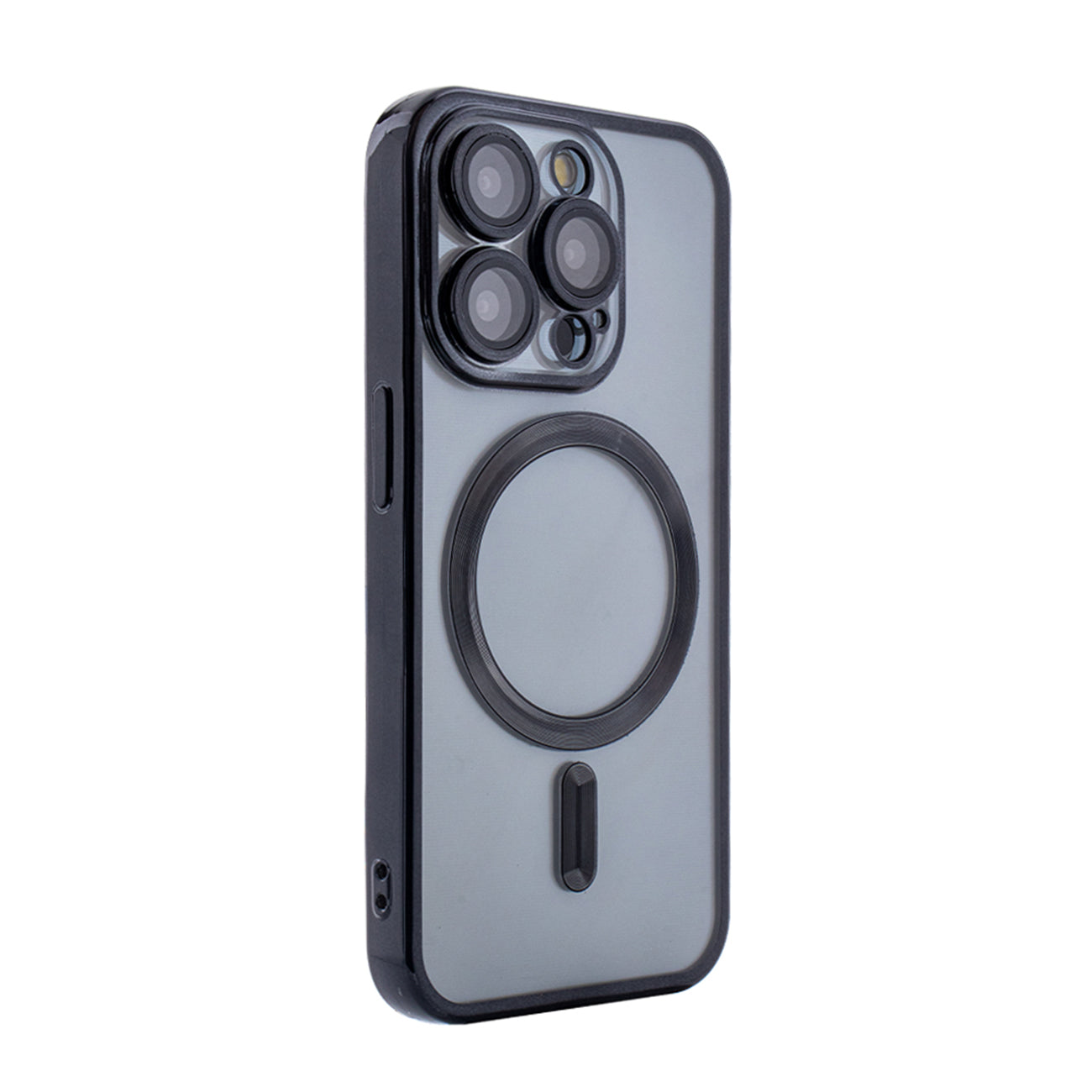iPhone 15 PRO Compatible Magnetic Wireless Charging TPU Bumper Case For iPhone 15 PRO In Black - Shockproof Protection by