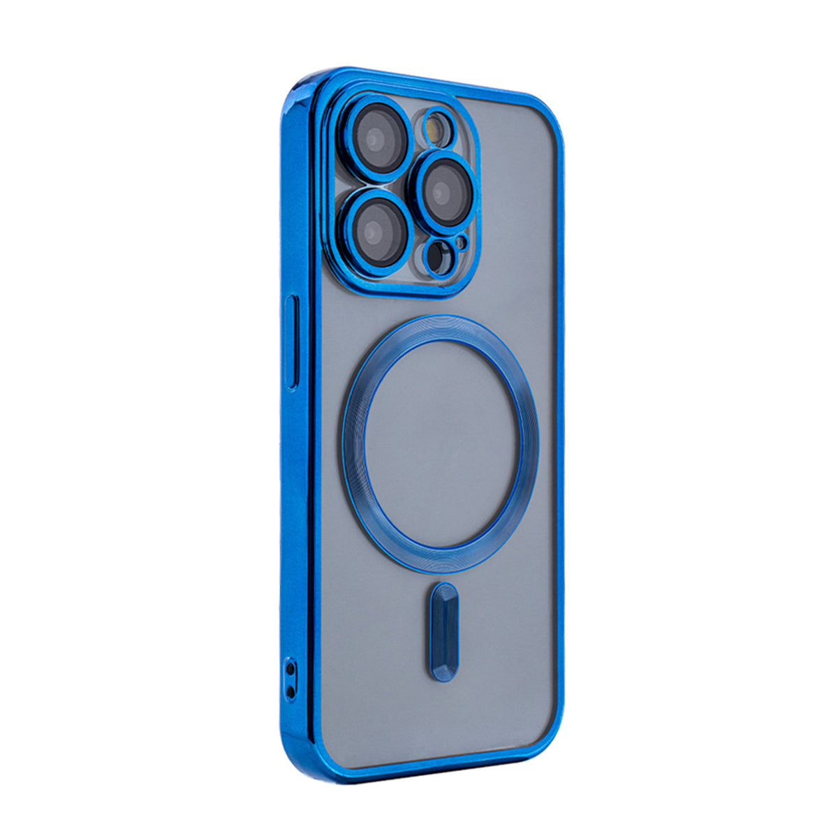 iPhone 15 PRO Compatible Magnetic Wireless Charging TPU Bumper Case For iPhone 15 PRO In Blue - Crystal Clear Protection by