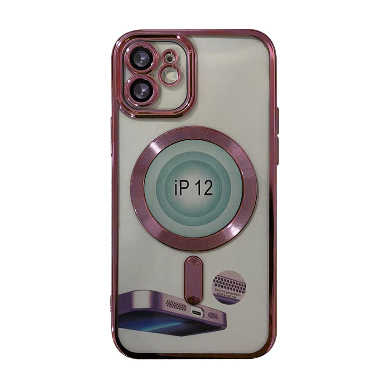 iPhone 14 Plus Compatible Magnetic Wireless Charging TPU Bumper Case For iPhone 14 Plus In Pink - Shockproof Protection by