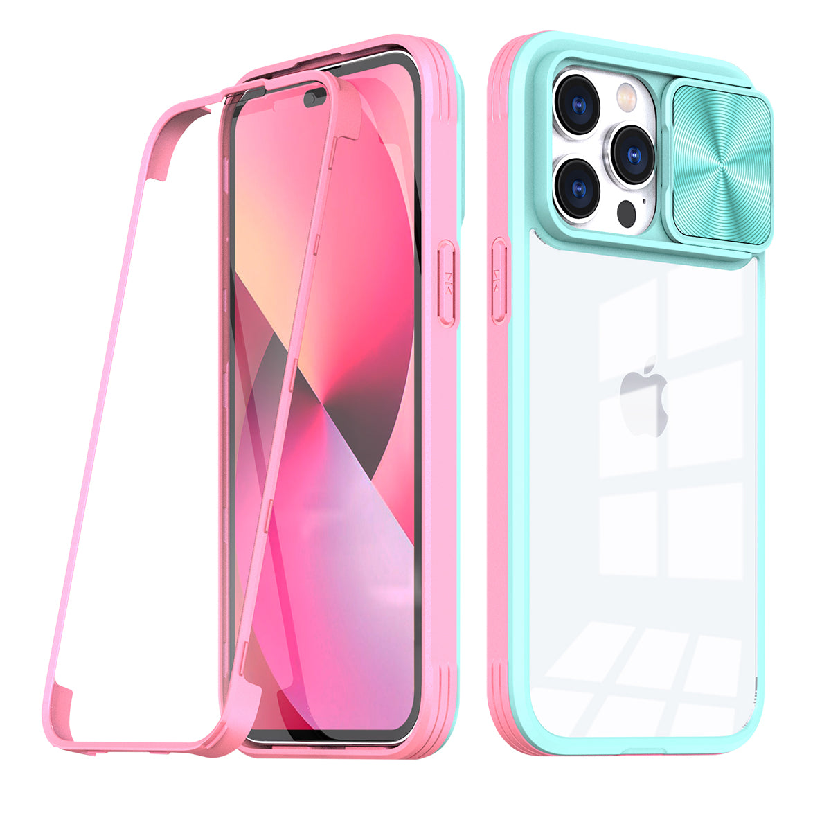 iPhone 14 Pro Compatible Full Protection With Mobile Phone Protective Film Slide Camera Lens Phone Case For iPhone 14 Pro In Blue - Durable Protection by