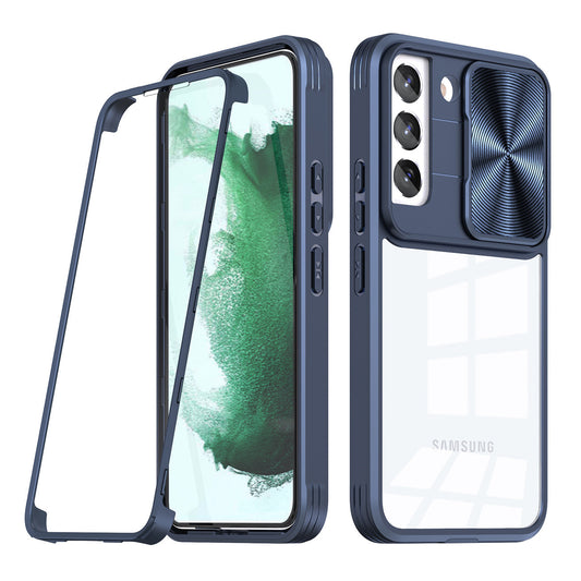 Full Protection With Mobile Phone Protective Film Slide Camera Lens Phone Case For Samsung Galaxy S 22 In Navy - Premium & Reliable