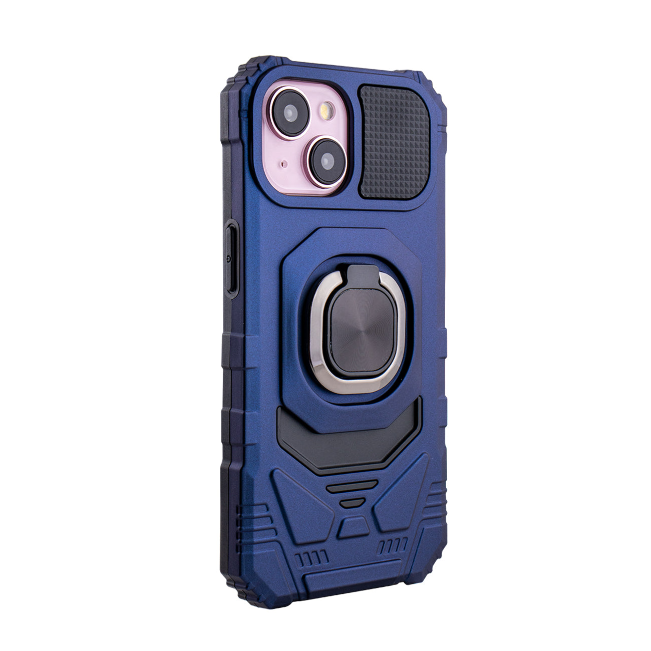 iPhone 15 Compatible Kickstand Ring Holder TPU Shockproof Case for iPhone 15 in Blue - Premium Protection by