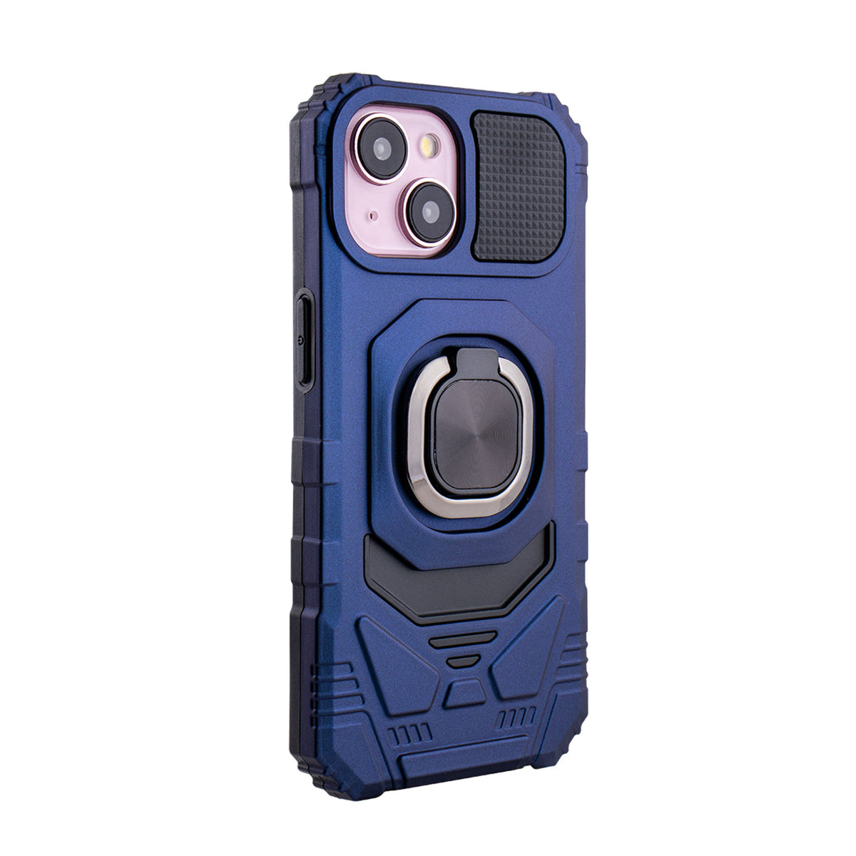 iPhone 15 Compatible Kickstand Ring Holder TPU Shockproof Case for iPhone 15 in Blue - Premium Protection by