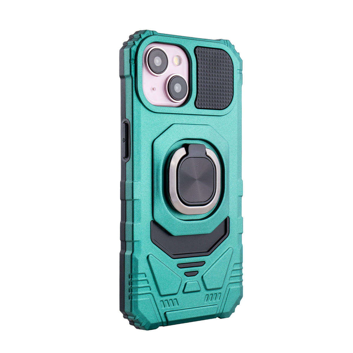 iPhone 15 Compatible Kickstand Ring Holder TPU Shockproof Case for iPhone 15 in Blue - Premium Protection by