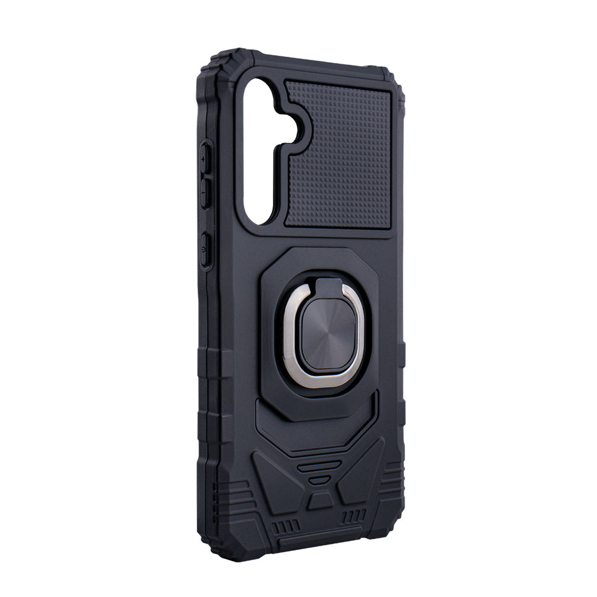 Kickstand Ring Holder TPU Shockproof Case for Samsung Galaxy A35 in Black - Heavy Duty & Reliable