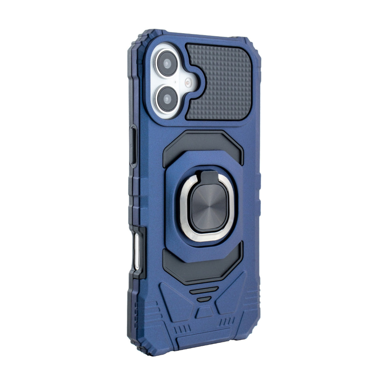 IPHONE 16 PLUS Compatible Kickstand Ring Holder TPU Shockproof Case for IPHONE 16 PLUS in Blue - Shockproof Protection by