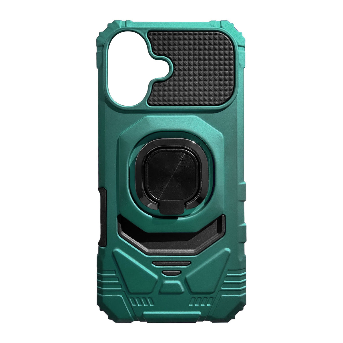 IPHONE 17 Compatible Kickstand Ring Holder TPU Shockproof Case for IPHONE 17 in Green - Heavy Duty Protection by