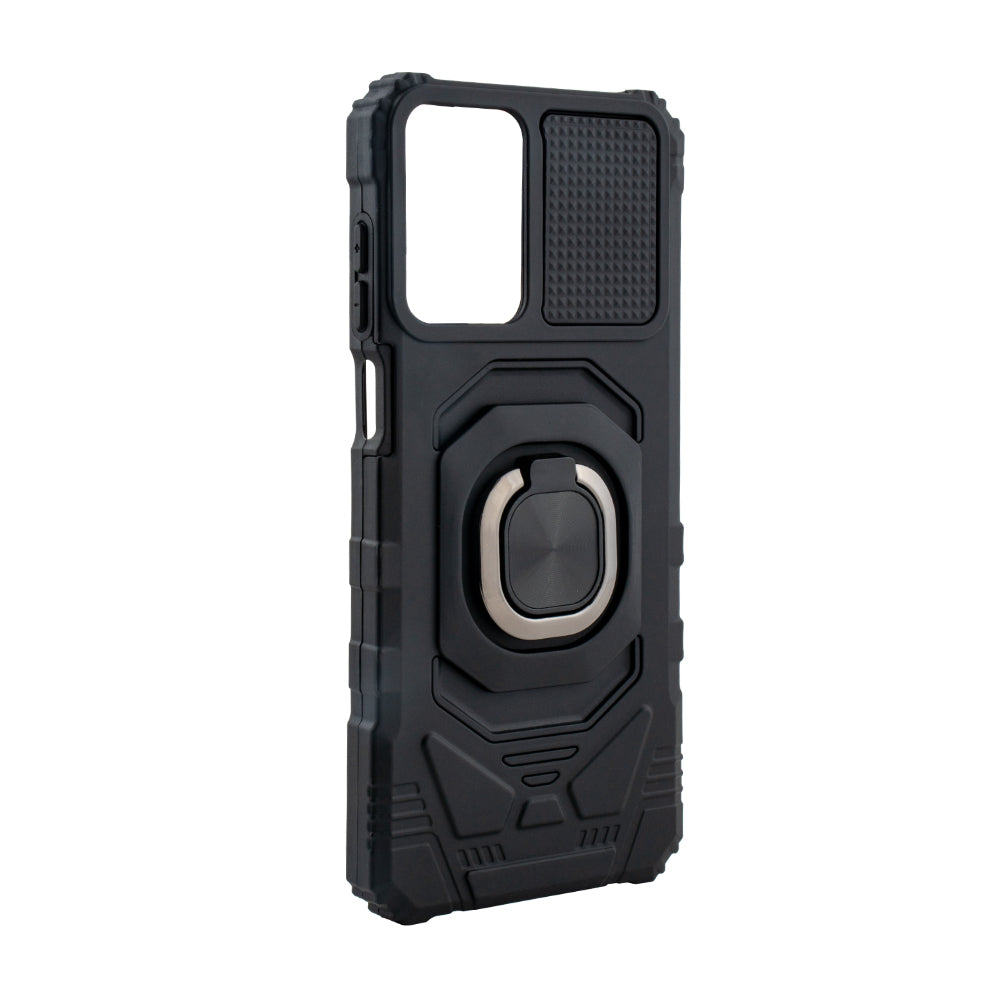 Kickstand Ring Holder TPU Shockproof Case for Motorola Moto G PLAY 5G (2024) in BLACK - Shockproof & Reliable
