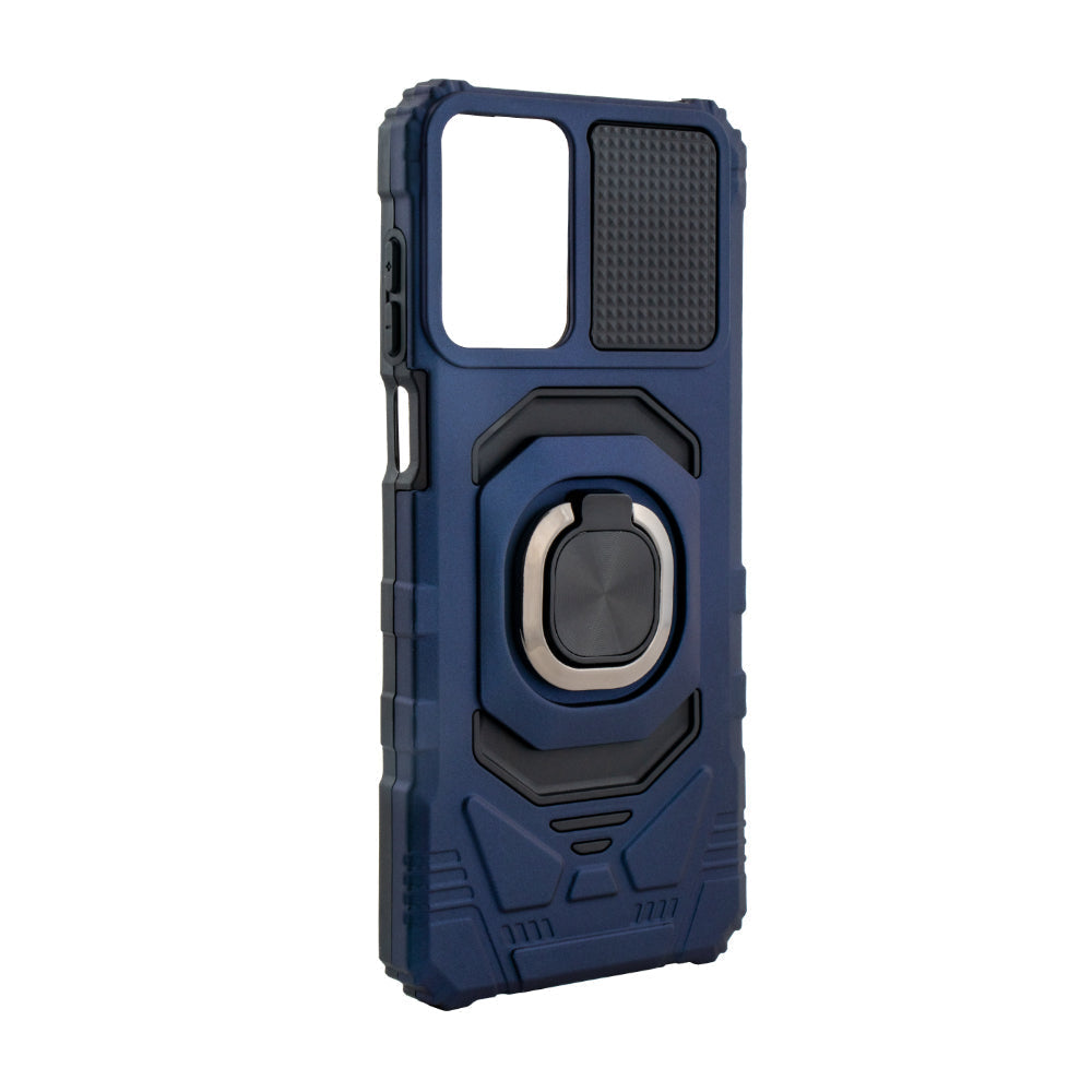 Kickstand Ring Holder TPU Shockproof Case for Motorola Moto G 5G (2024) in BLUE - Shockproof & Reliable