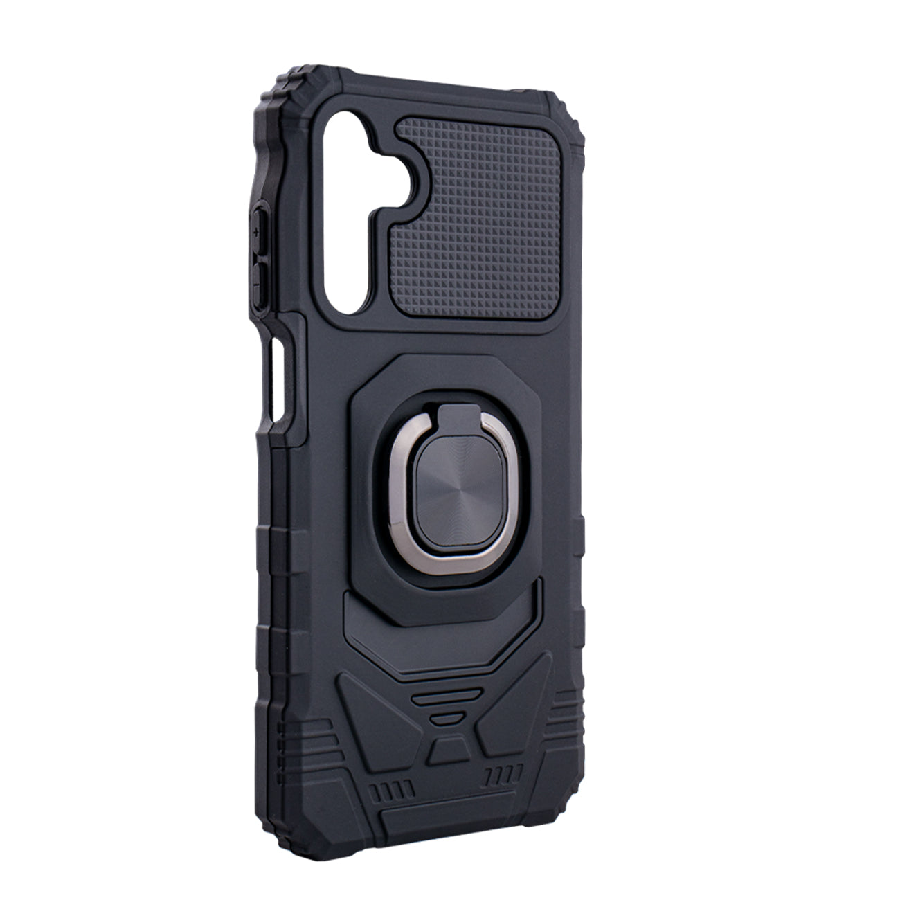 Kickstand Ring Holder TPU Shockproof Case for Samsung Galaxy A15 in Black - Durable & Reliable