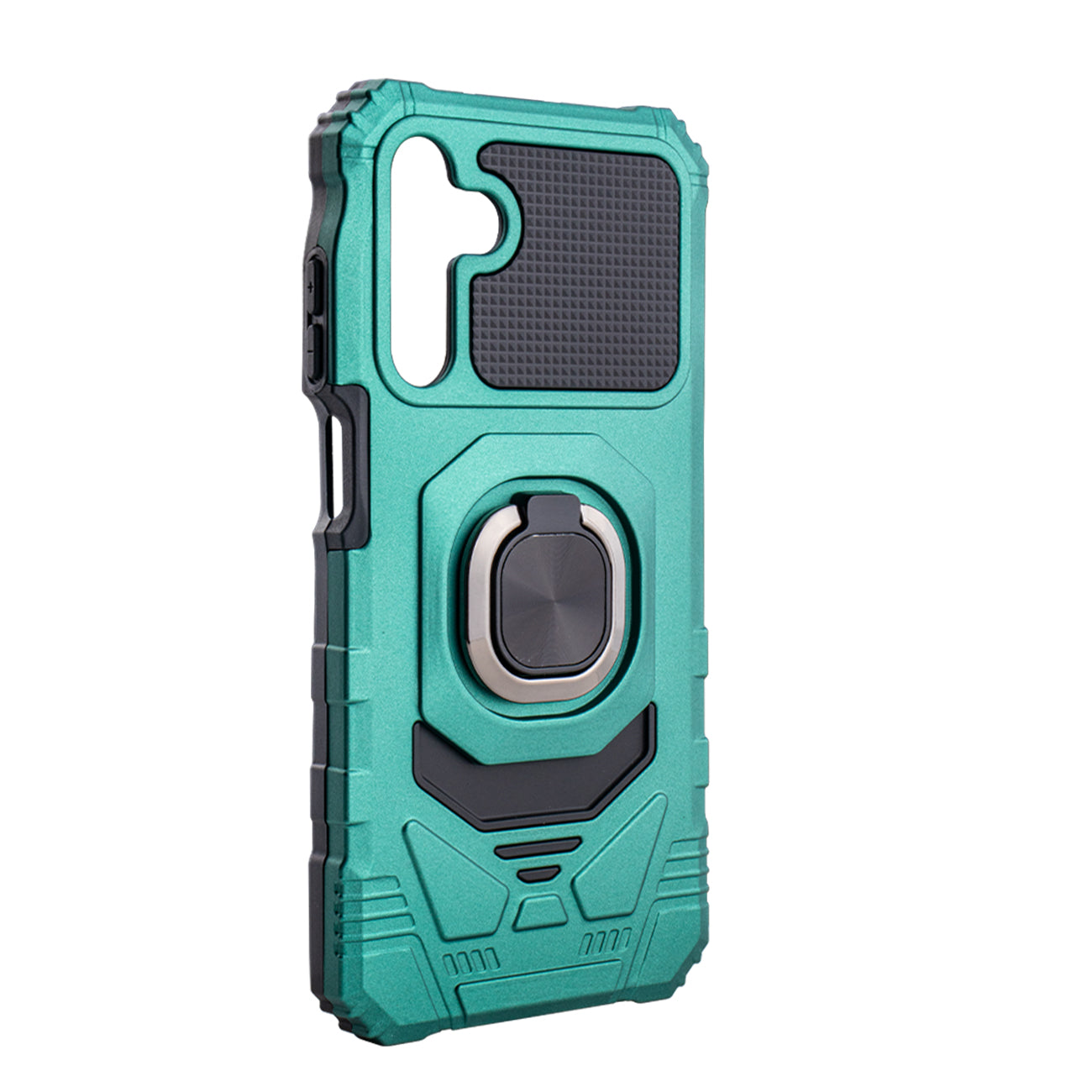 Kickstand Ring Holder TPU Shockproof Case for Samsung Galaxy A15 in Blue - Crystal Clear & Reliable