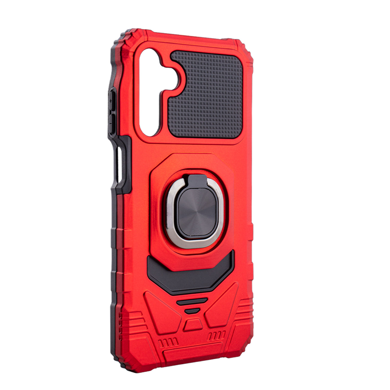 Kickstand Ring Holder TPU Shockproof Case for Samsung Galaxy A15 in Red - Shockproof & Reliable