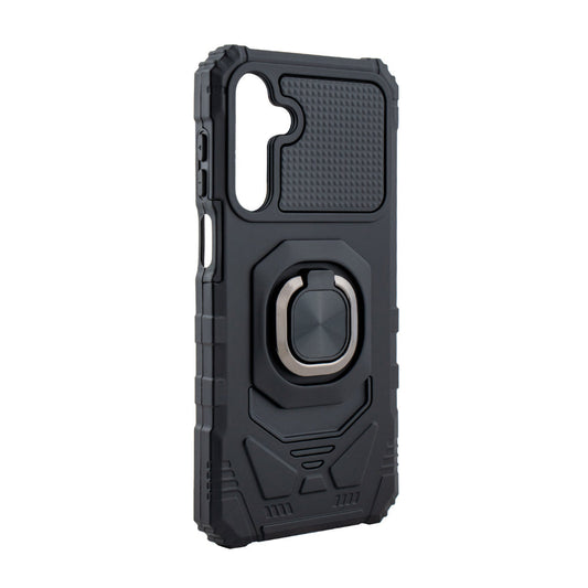 Kickstand Ring Holder TPU Shockproof Case for Samsung Galaxy A16 in Black - Crystal Clear & Reliable