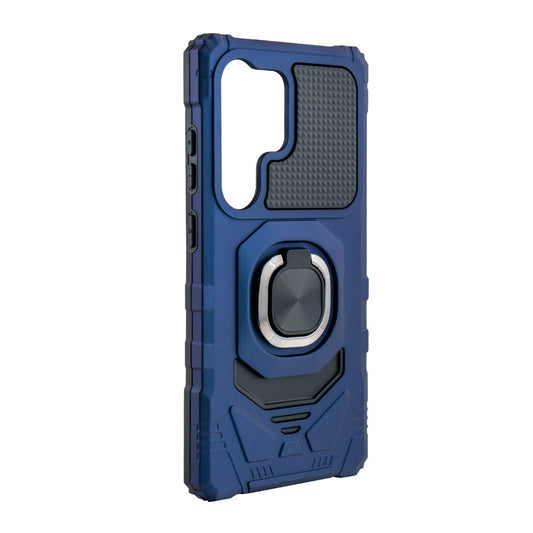 Kickstand Ring Holder TPU Shockproof Case for Samsung Galaxy S25 ULTRA in BLUE - Durable & Reliable