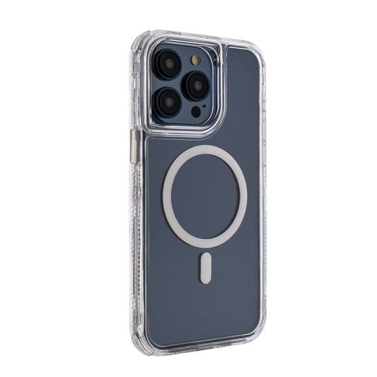 iPhone 15 Compatible Heavy Duty Transparent 3-in-1 Hybrid Shockproof Anti-Fall Protective Magnetic Case for iPhone 15 PRO MAX in Clear - Shockproof Protection by