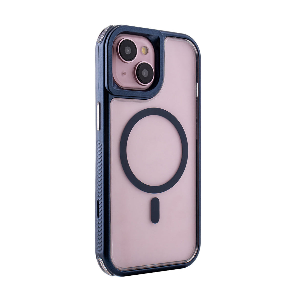 iPhone 15 Compatible Heavy Duty 3-in-1 Hybrid Shockproof Anti-Fall Protective Magnetic Case for iPhone 15 in Blue - Ultra-Slim Protection by