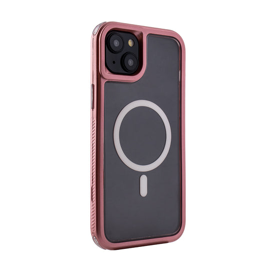 iPhone 15 Plus Compatible Heavy Duty 3-in-1 Hybrid Shockproof Anti-Fall Protective Magnetic Case for iPhone 15 Plus in Pink - Crystal Clear Protection by