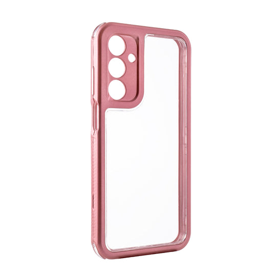 Heavy Duty Transparent Shockproof Protection 3-in-1 Hybrid Protective Case For GALAXY A25 5G In Pink - Durable & Reliable