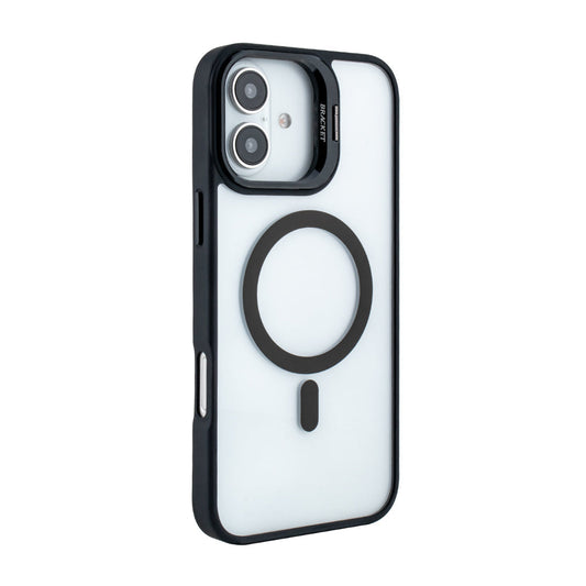 iPhone 16 Plus Compatible Magnetic Phone Case (Black) with Built-in Invisible Kickstand Compatible with iPhone 16 Plus - Heavy Duty Protection by
