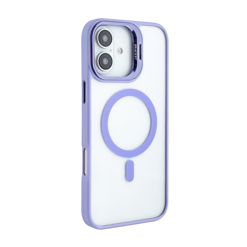 iPhone 16 Plus Compatible Magnetic Phone Case (Purple) with Built-in Invisible Kickstand Compatible with iPhone 16 Plus - Durable Protection by