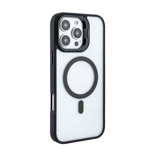 iPhone 16 Pro Compatible Magnetic Phone Case (Black) with Built-in Invisible Kickstand Compatible with iPhone 16 Pro MAX - Shockproof Protection by