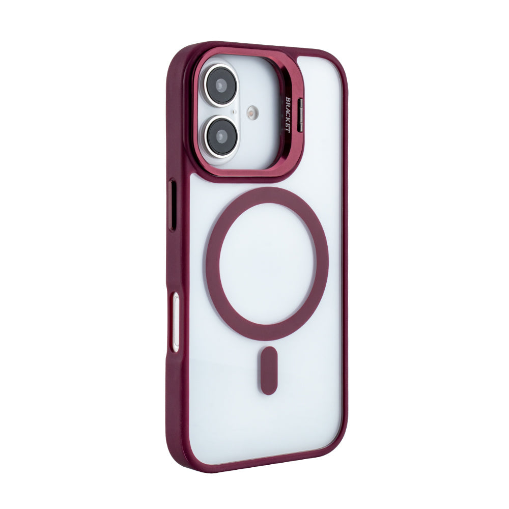 iPhone 16 Compatible Magnetic Phone Case (Red) with Built-in Invisible Kickstand Compatible with iPhone 16 - Premium Protection by