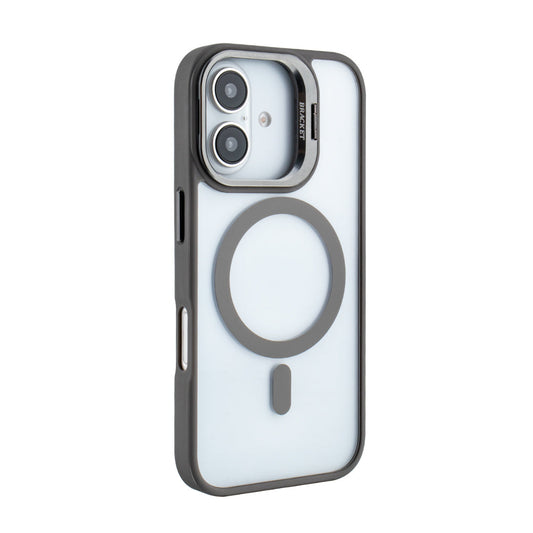 iPhone 16 Compatible Magnetic Phone Case (Grey) with Built-in Invisible Kickstand Compatible with iPhone 16 - Ultra-Slim Protection by