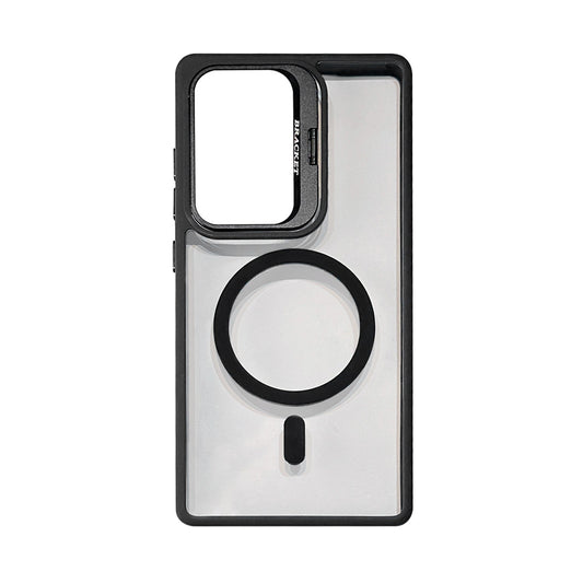 Magnetic Phone Case with Built-in Invisible Kickstand Compatible with Samsung Galaxy S25 （PC70-SAMS25BK) - Shockproof & Reliable