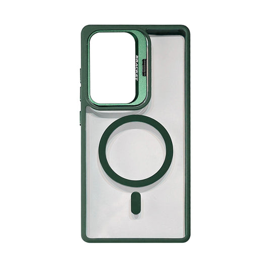 Magnetic Phone Case with Built-in Invisible Kickstand Compatible with Samsung Galaxy S25 （PC70-SAMS25GR) - Shockproof & Reliable