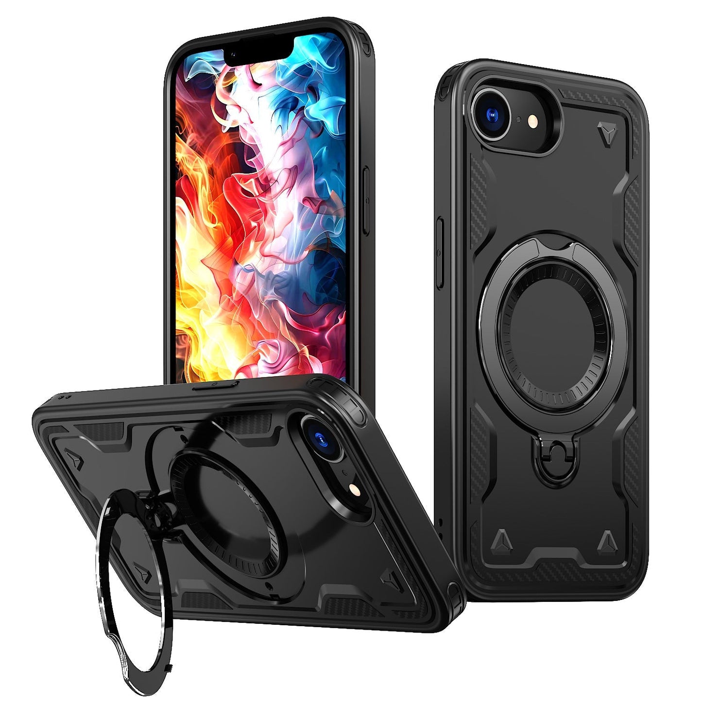 iPhone 16 Compatible 360¡ã Rotating Magnetic Versatile Stand Gray Compatible with iPhone 16E - Premium Protection by