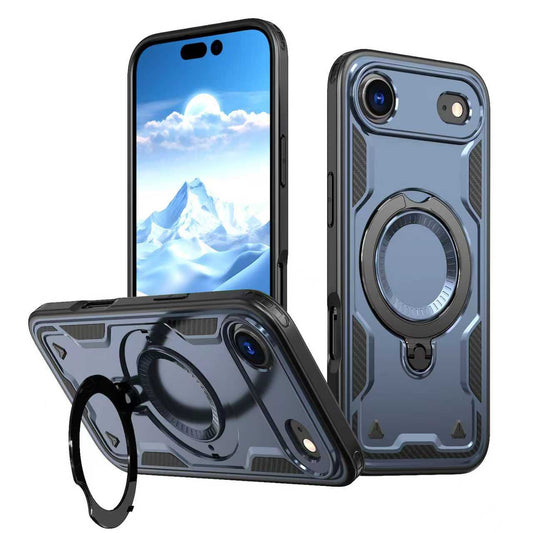 iPhone 17 Compatible 360-degree Rotating Magnetic Versatile Stand Navy Blue Compatible with iPhone 17 AIR - Shockproof Protection by
