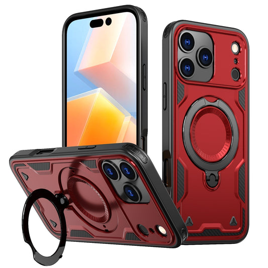 iPhone 17 PRO Compatible 360-degree Rotating Magnetic Versatile Stand Red Compatible with iPhone 17 PRO - Ultra-Slim Protection by