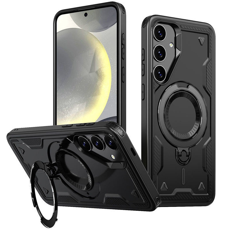 360 Rotating Magnetic Versatile Stand Black Compatible with SAMSUNG A17 5G - Crystal Clear & Reliable